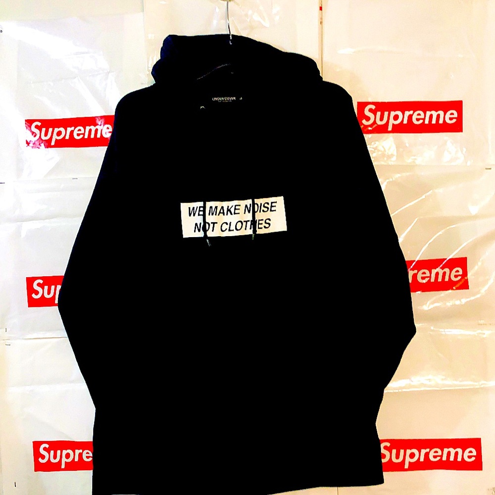 Undercover Co. LTD AW15 We Make Noise Not Clothes Hooded Sweatshirt Size 3 Black